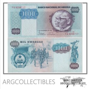 Angola Billete 1.000 Kwanzas 1987 P-121b AU