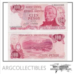 Argentina Billete 100 Pesos 1971 P-291/BOT-2384 UNC (Reposicion)