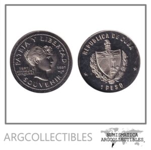 Cuba Moneda 1 Peso 1986 / 90 Aniversario Peso Souvenir Proof KM-165 UNC