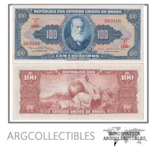 Brasil Billete 100 Cruzeiros 1964 P-170c/C-036 XF