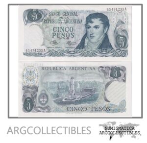 Argentina Billete 5 Pesos 1973 P-288/BOT-2323 AU (Serie A)