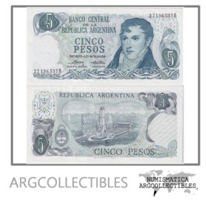Argentina Billete 5 Pesos 1975 P-294/BOT-2331a AU (Serie B)