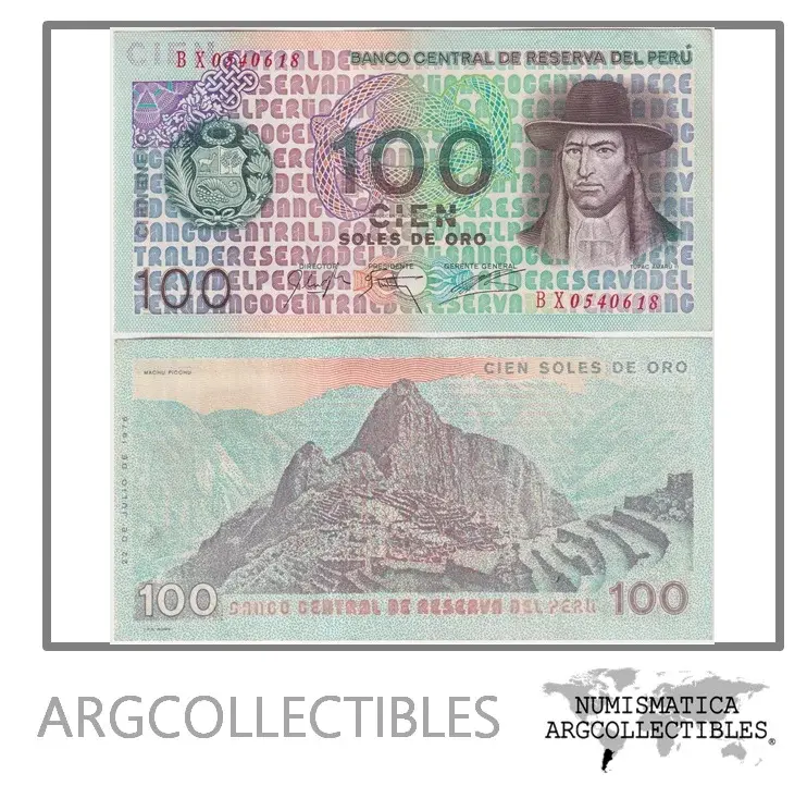 Peru Billete 100 Soles 1976 P-114 AU (Machu Pichu)