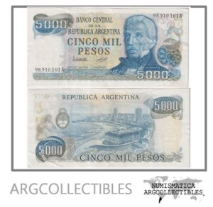 Argentina Billete 5.000 Pesos 1980 P-305a/BOT-2469a XF (Serie A)