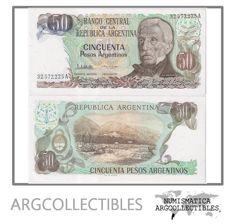 Argentina Billete 50 Pesos 1985 P-314/BOT-2619a AU (Serie A)