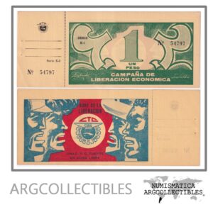 Cuba Billete 1 Peso 1959 Bono de la Liberacion CTC UNC