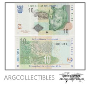 Sudafrica Billete 10 Rand 2009 P-128b UNC