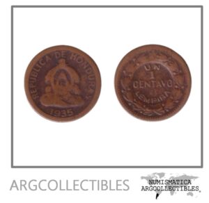 Honduras Moneda 1 Centavo 1935 Bronce KM-77.1 VF