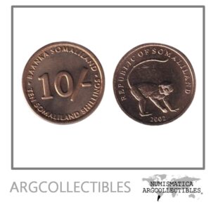 Somaliland Moneda 10 Shillings 2002 Mono Laton KM-3 UNC