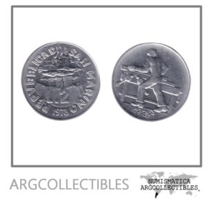 San Marino Moneda 2 Liras 1978 Aluminio KM-77 UNC