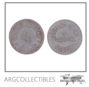 El Salvador Ficha Token 4 Libras Fabrica de Hielo Compañia de Luz Electrica Santa Ana (Aluminio)