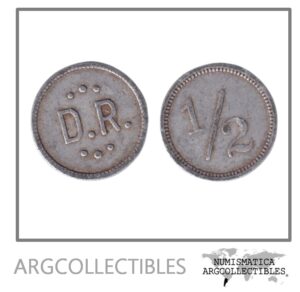 Guatemala Ficha Token 1/2 Caja Finca California D.R Diego Rubin (Aluminio)