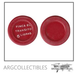 Guatemala Ficha Token 5 Libras Finca el Transito