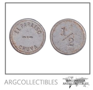 Guatemala Ficha Token 1/2 Real Finca El Paraiso Chuva (Aluminio)