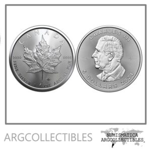 Canada 2024 5 Dolares Maple 1 Onza Plata 999