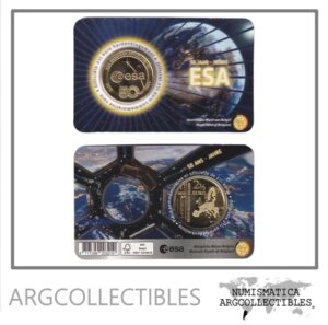 Belgica Blister Moneda 2 1/2 Euros 2025 Laton Agencia Espacial Europea UNC
