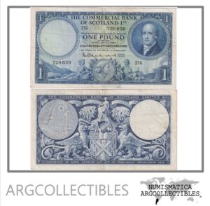 Escocia Billete 1 Pound 1956 P-S-336 VF+