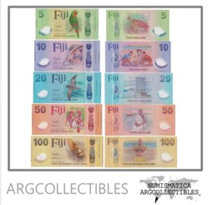Fiji Set x 5 Billetes 2026 P-125-129 UNC (Polimero)