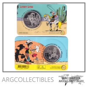Belgica Blister Moneda 5 Euros 2024 Laton Lucky Luke UNC