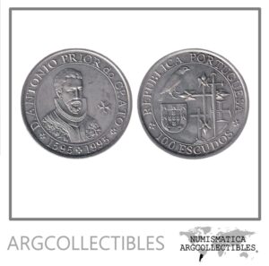 Portugal Moneda 100 Escudos 1995 Niquel KM-680 Antonio Prior de Crato UNC
