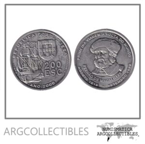 Portugal Moneda 200 Escudos 2000 Niquel Fernando de Magallanes KM-731 UNC