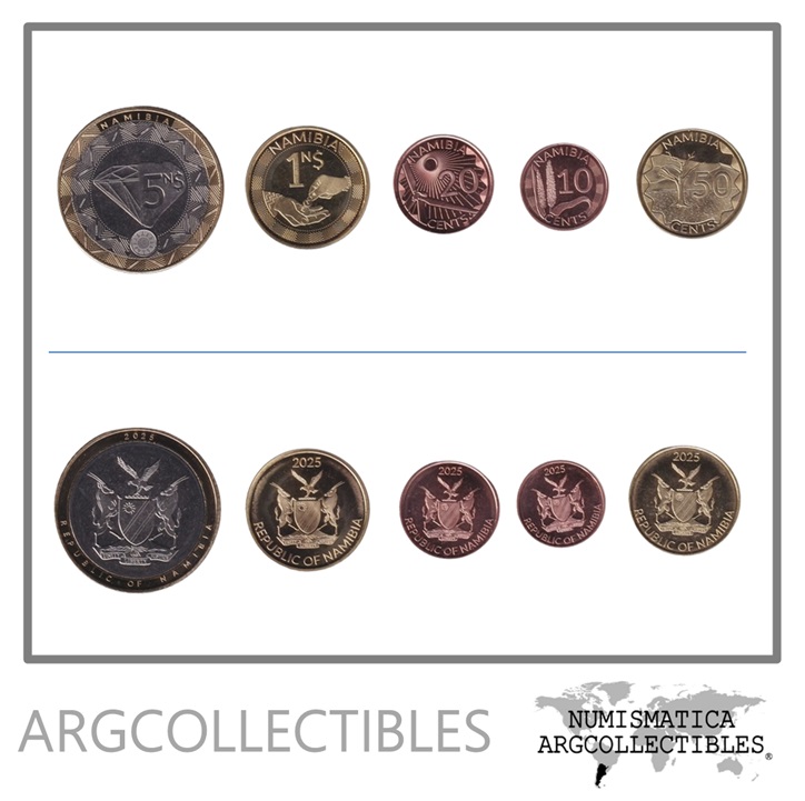 Namibia Set x 5 Monedas 2025 UNC
