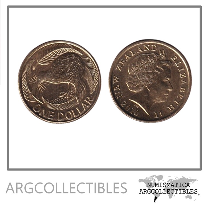 Nueva Zelanda Moneda 1 Dolar 2010 Bronce Ave Kiwi KM-120 UNC