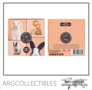 Francia Blister Moneda 5 Euros 2025 Conejos Bimetalica UNC