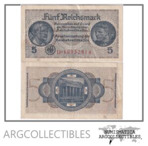 Alemania(Nazi) Billete 5 Marcos 1940 P-R138 VF (Territorios Ocupados)