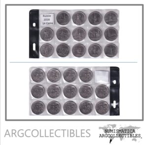 Rusia Moneda Set x 14 Monedas 2016 Niquel 80 Aniversario Liberacion Europa WWII UNC