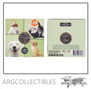 Francia Blister Moneda 5 Euros 2025 Perros Bimetalica UNC