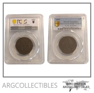 Usa Moneda 1 Centavo 1803 Cobre KM-22 VG (Certificada)