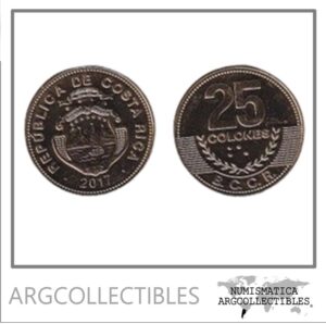 Costa Rica Moneda 25 Colones 2017 Laton KM-229c Proof