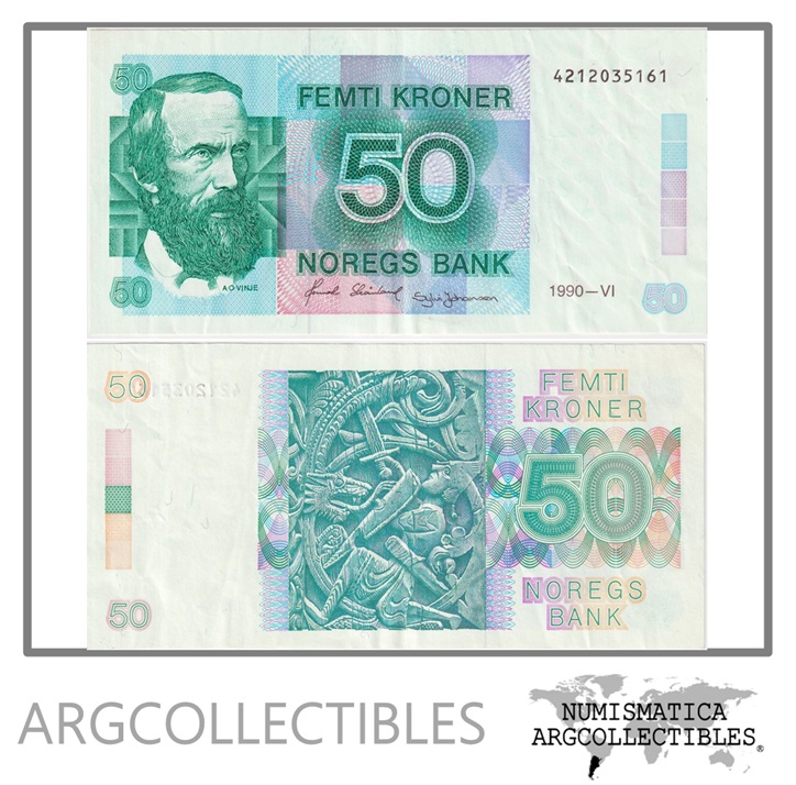 Noruega Billete 50 Kroner 1990 P-42 XF