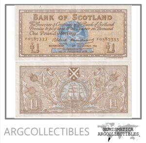 Escocia Billete 1 Pound 1961 P-102a VF+