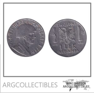 Albania Moneda 1 Leke 1939 Acero Ocupacion Italiana KM-31 AU