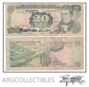 Honduras Billete 20 Lempiras 1990 P-M32 VF