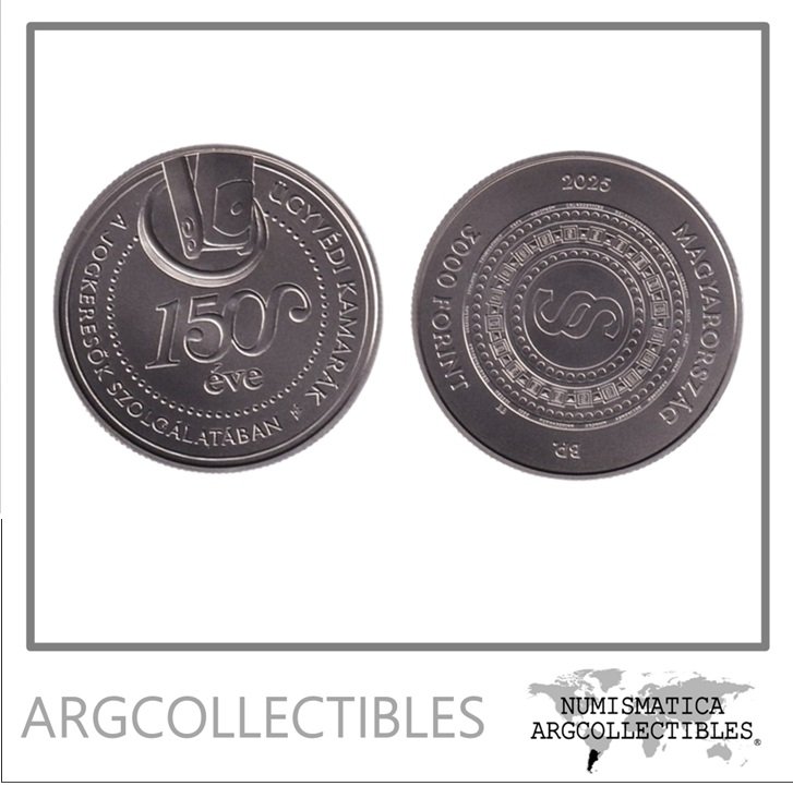 Hungria Moneda 3.000 Forint 2025 Niquel Asociaciones Regionales de Abogados UNC