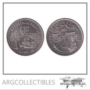 Portugal Moneda 200 Escudos 1995 Niquel KM-683 Descubrimiento de Solor y Timor UNC