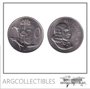 Sudafrica Moneda 50 Centavos 1967 South Africa Niquel KM-70.1 UNC