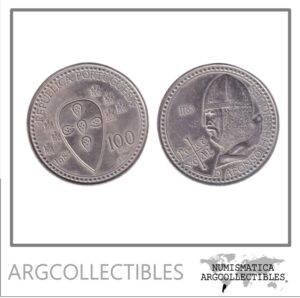 Portugal Moneda 100 Escudos 1985 Rey Alfonso Henriques Niquel KM-629 UNC