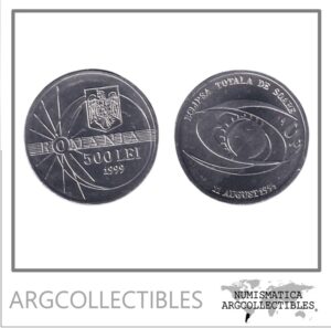 Rumania Moneda 500 Lei 1999 Aluminio Eclipse Solar KM-146 UNC