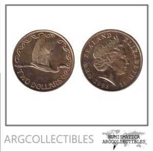 Nueva Zelanda Moneda 2 Dolares 2008 Bronce Ave Ardea KM-121 UNC
