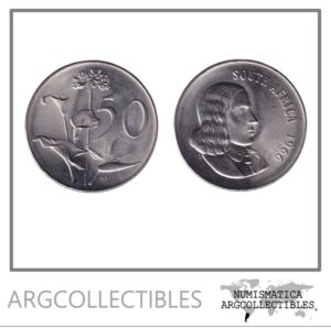 Sudafrica Moneda 50 Centavos 1966 South Africa Niquel KM-70.1 UNC