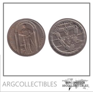 Portugal Moneda 100 Escudos 1985 / 600 Aniversario Batalla de Aljubarrota Niquel KM-630 UNC