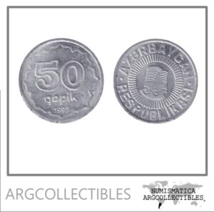 Azerbayan Moneda 50 Qepik 1993 Aluminio KM-4a AU