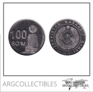 Uzbekistan Moneda 100 Som 2018 Acero Monumento de la Independencia UNC