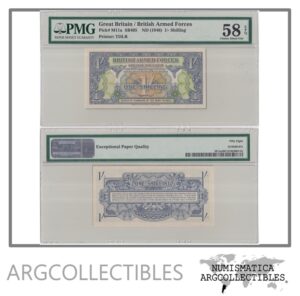 Inglaterra Billete 1 Shilling 1946 P-M11a AU (Certificado) (Pago Militar)