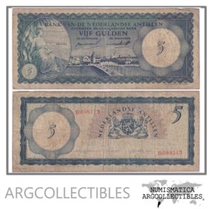 Antillas Holandesas Billete 5 Gulden 1962 P-1 VG