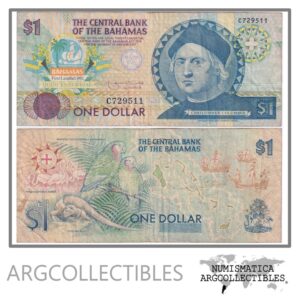 Bahamas Billete 1 Dolar 1992 P-50 VF (Colon 500 Aniversario)